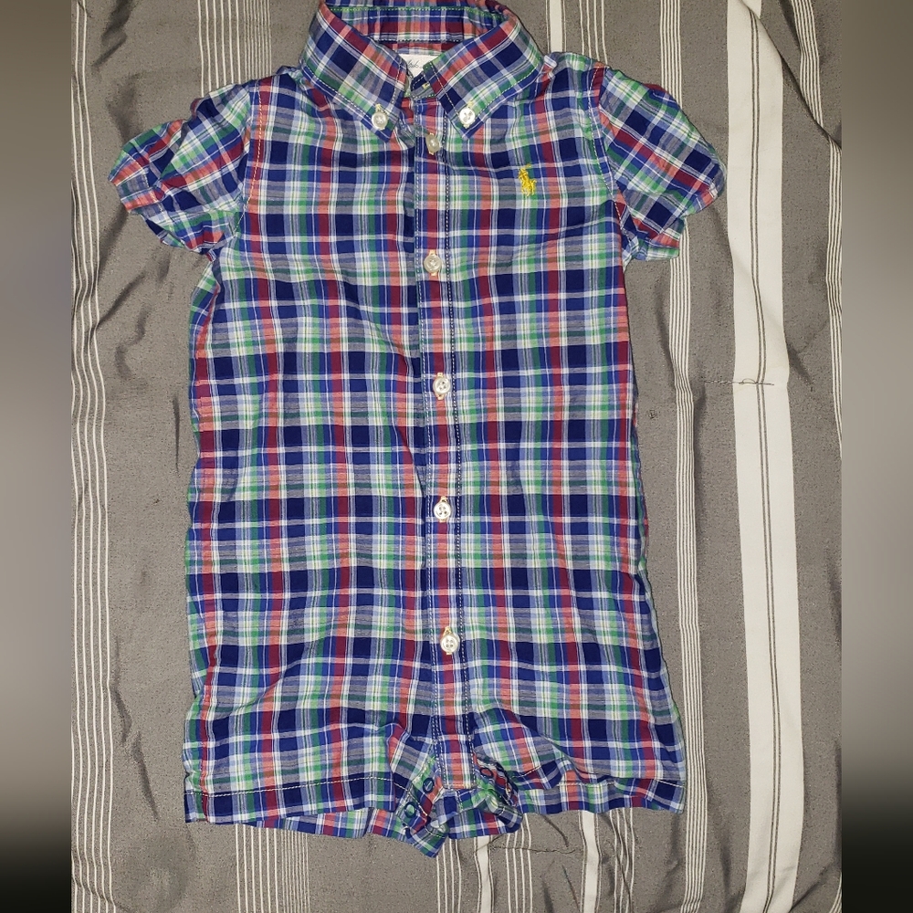 Baby all in one Ralph Lauren Polo outfit